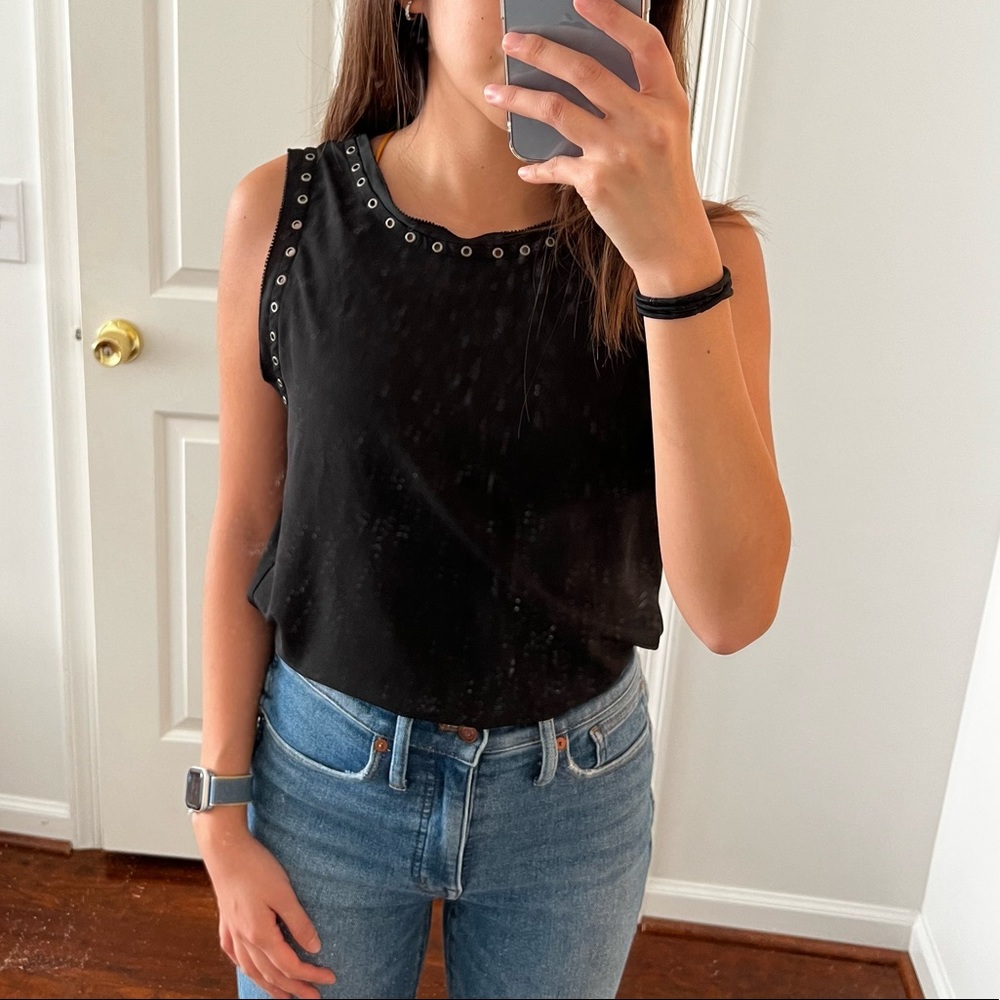 Zara basic black tank